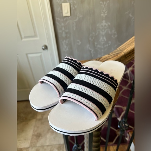 Kate Spade ladies fabric slip on sandals very good condition size 9 1/2 - Picture 5 of 12